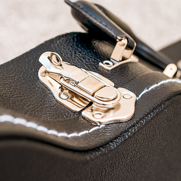 closeup of latch on hardshell case