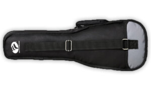 black and grey ukulele soft case