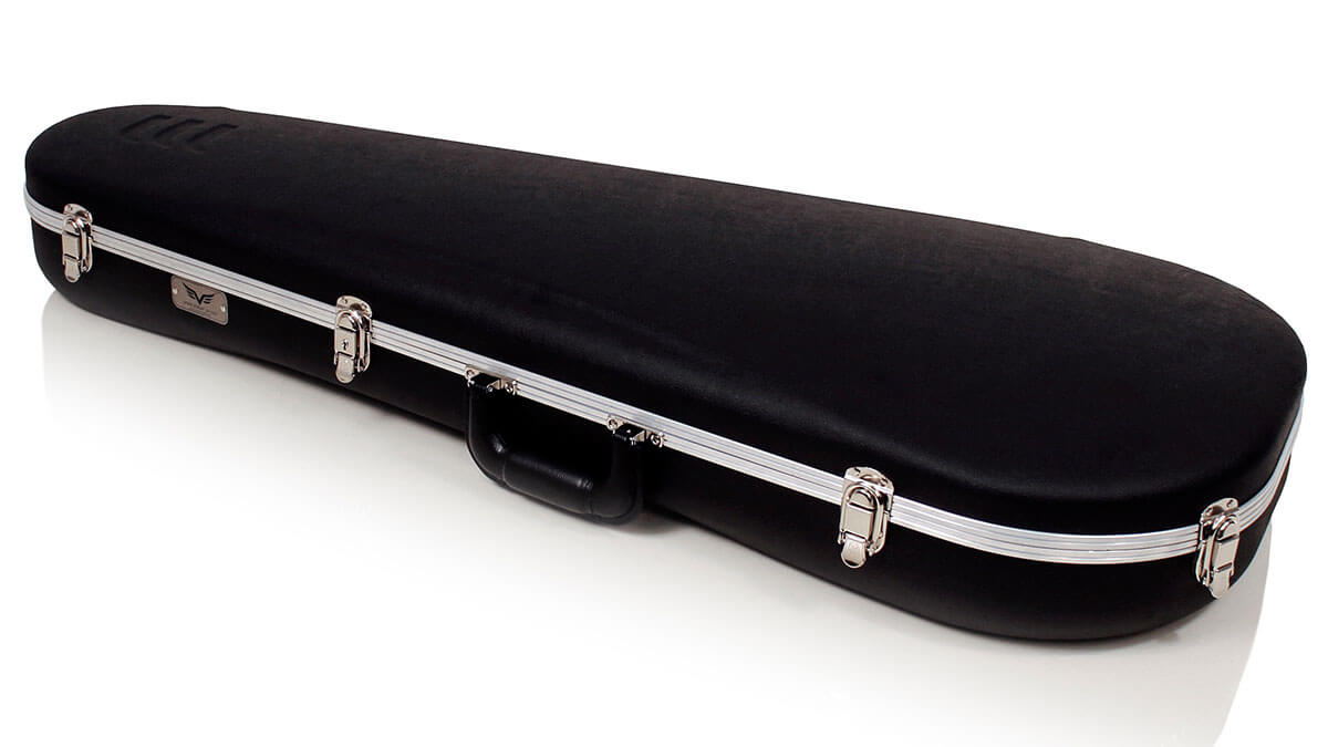 black electric guitar case