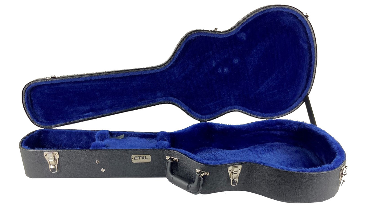Performer Square-Neck Resonator Guitar Hardshell Case open